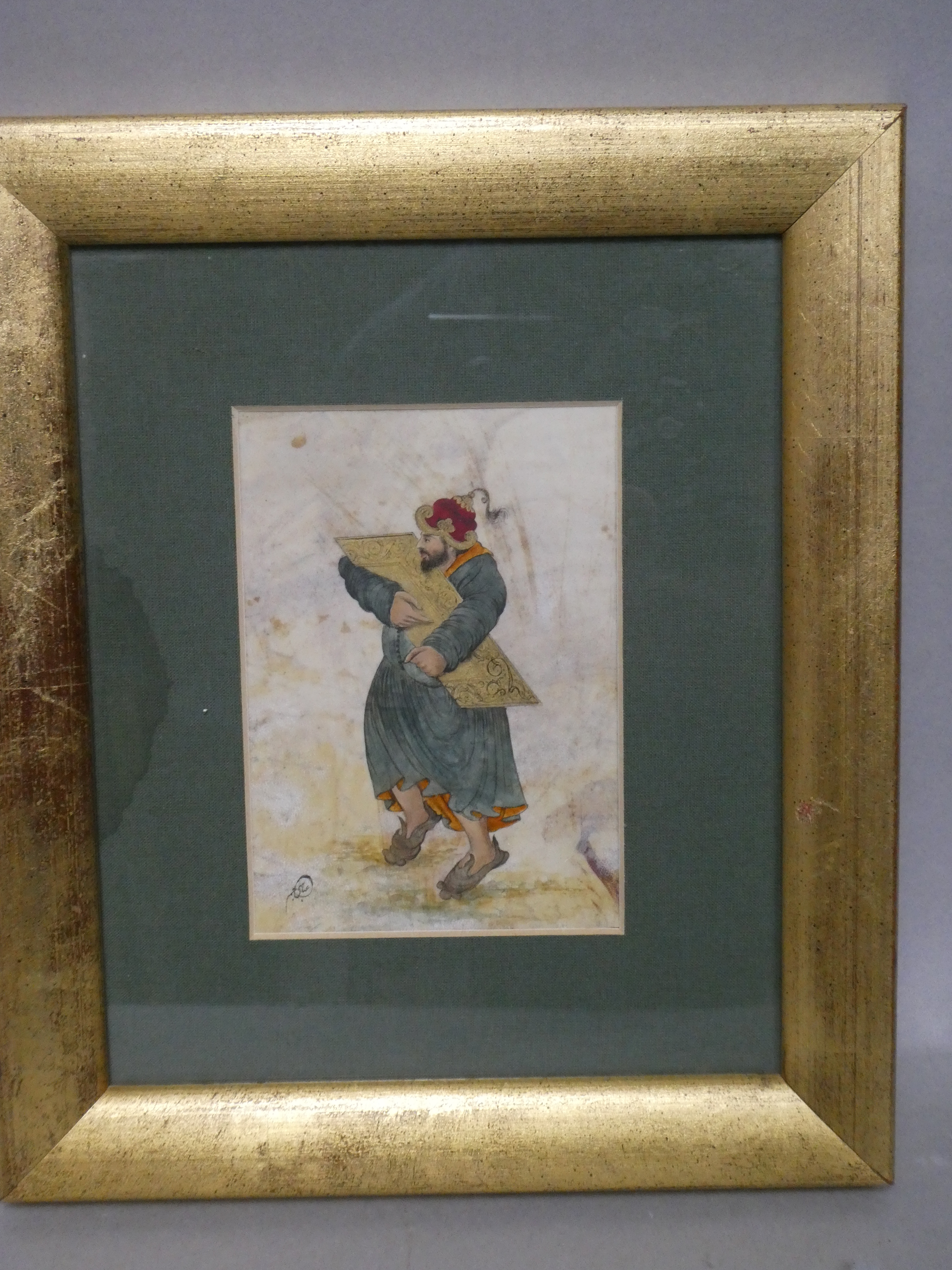 Vintage Turkish Signed Siyah Kalem Figure