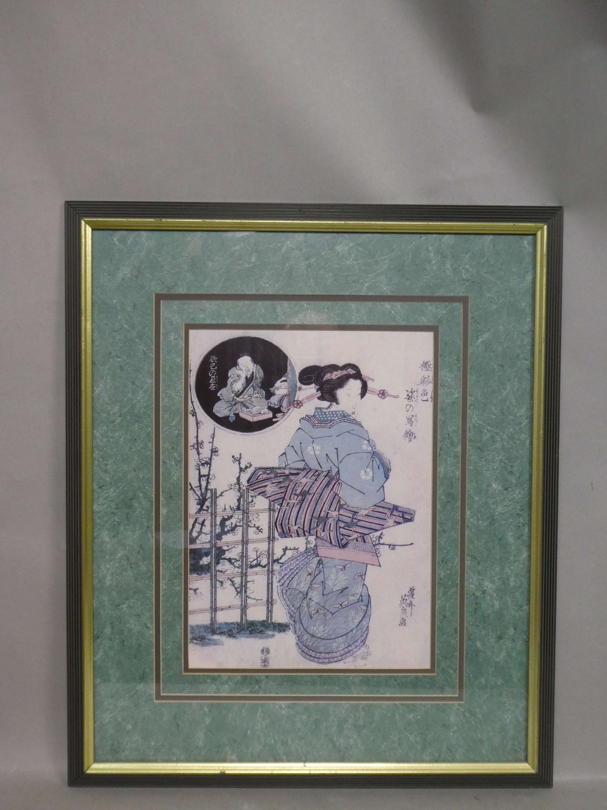 Original 19th Century Utagawa Hiroshige Japanese Woodblock Print Benkei Moat