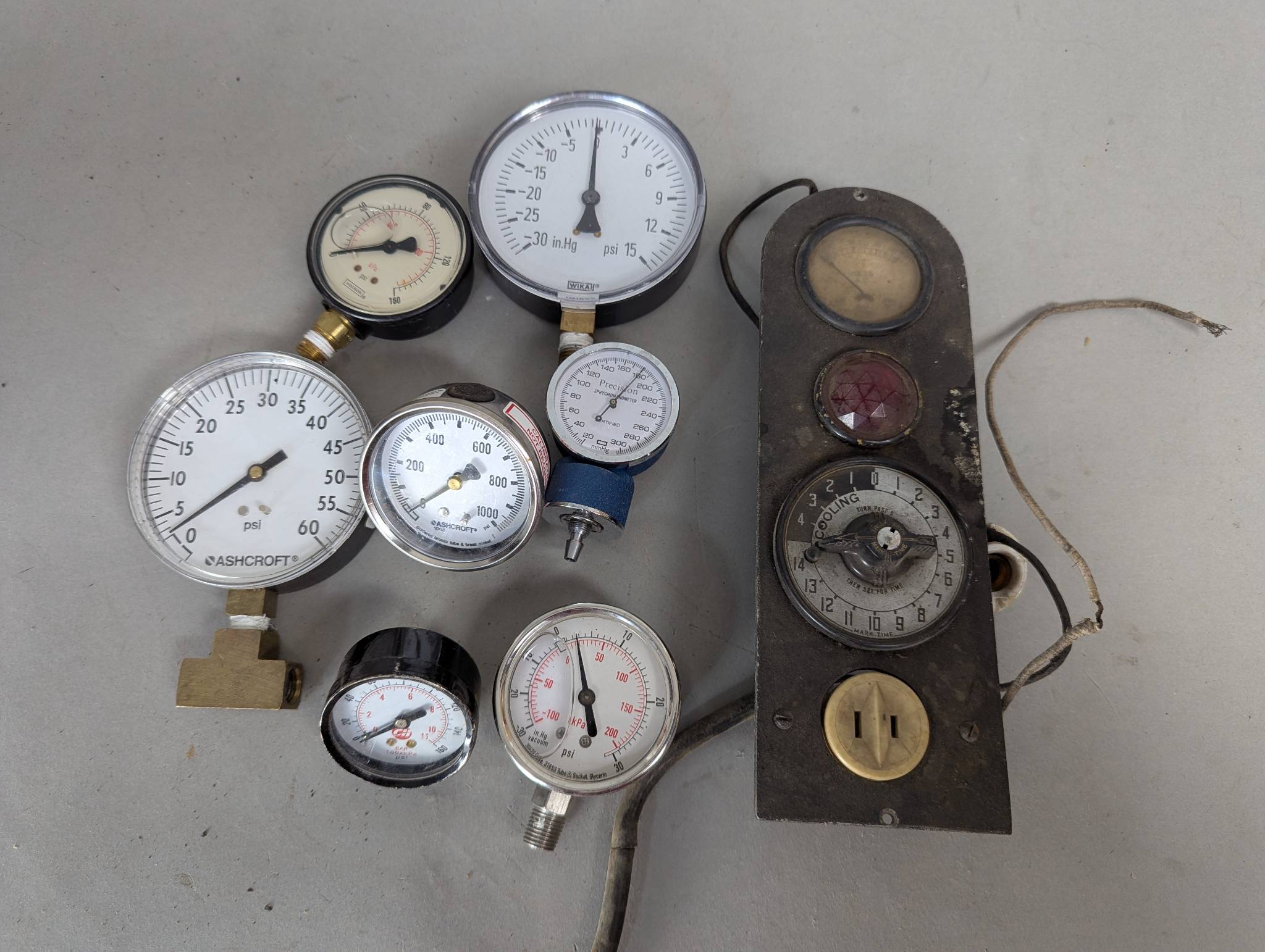 Pressure Gauges and Control Panel Components