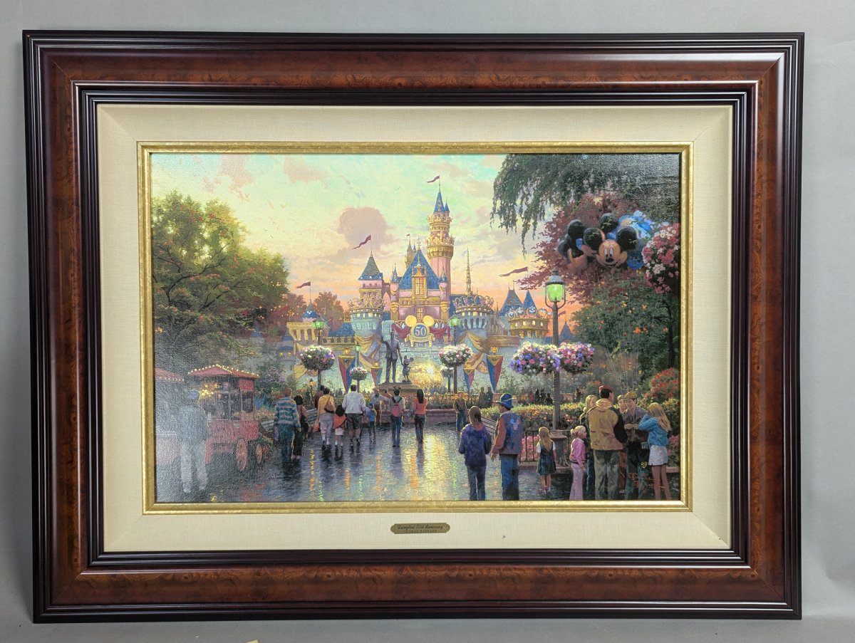 Thomas Kinkade Disneyland 50th Anniversary Limited Edition Canvas Art