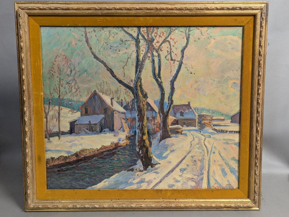 William Simpson Horton Framed Watercolor Print Landscape Art