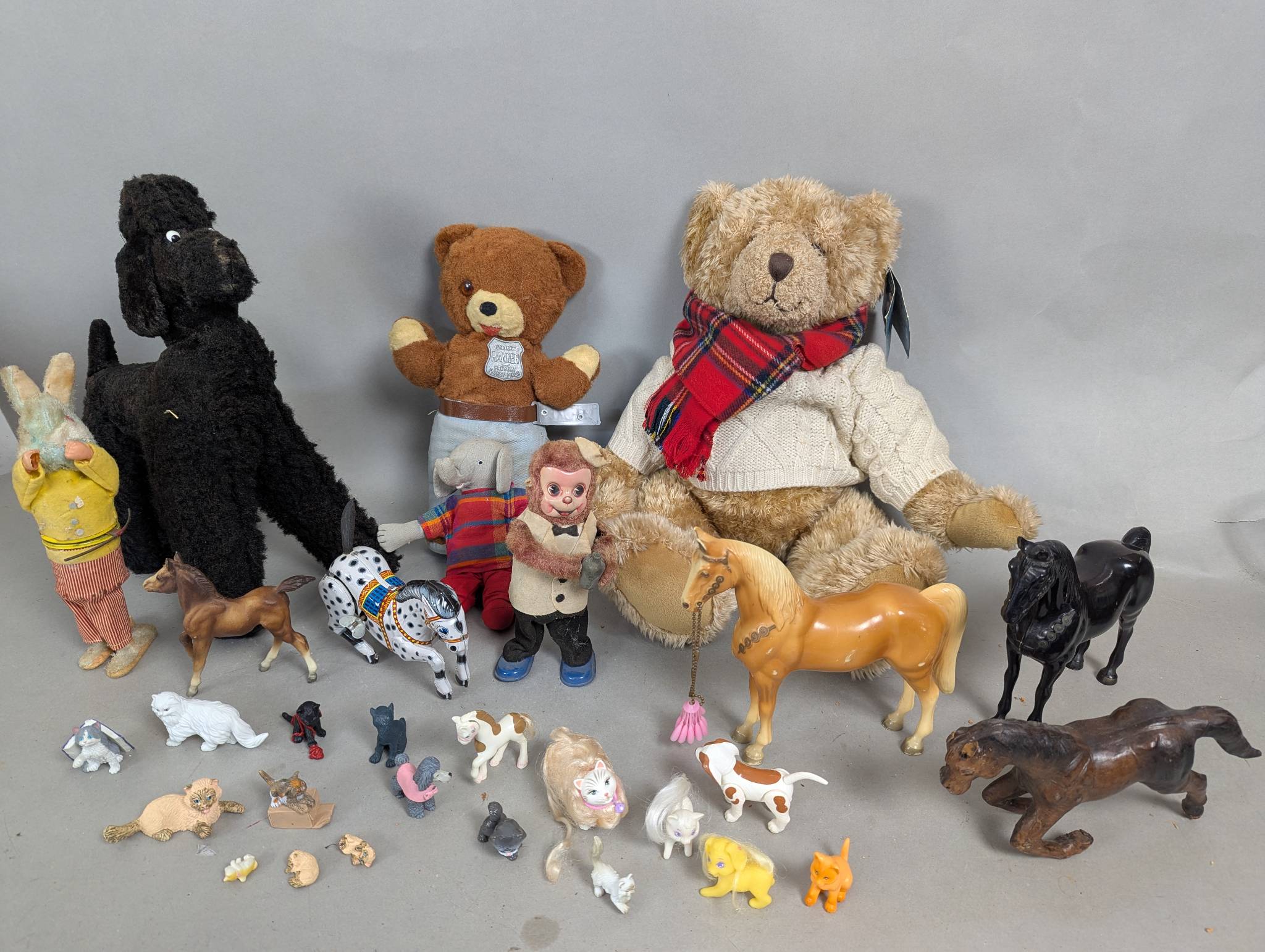 Collection with Teddy Bears, Barbie, Breyer Horses, and Tin Wind-Ups