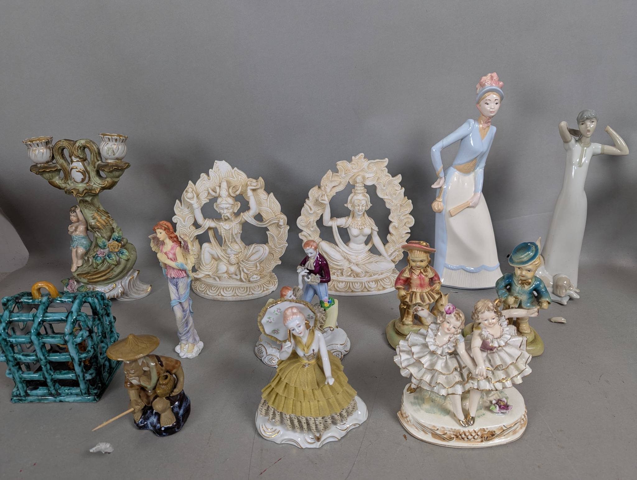 Ceramic and Porcelain Figurines with Various Designs