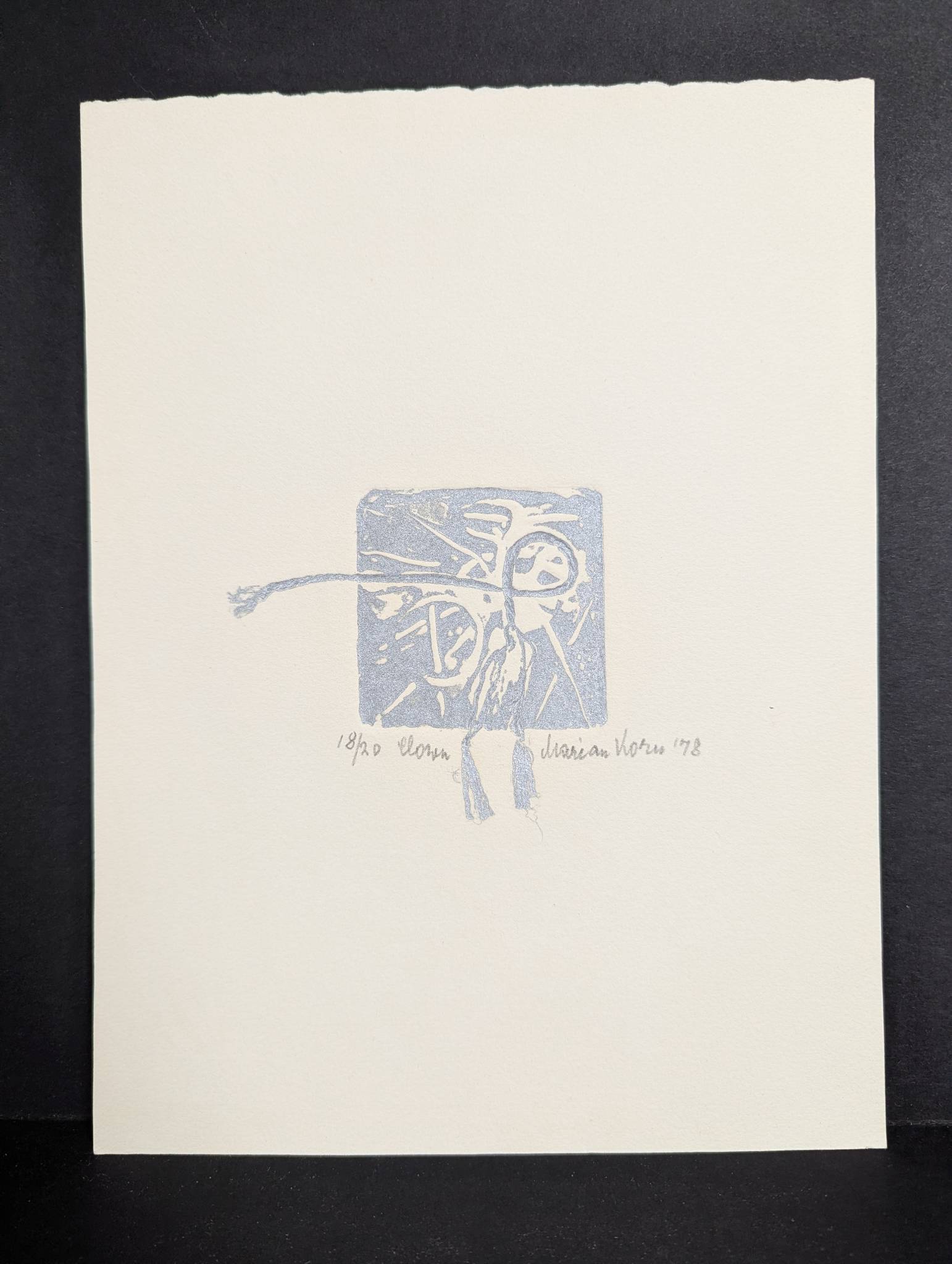 Japanese Woodblock Print by Marian Korn Dated 1978