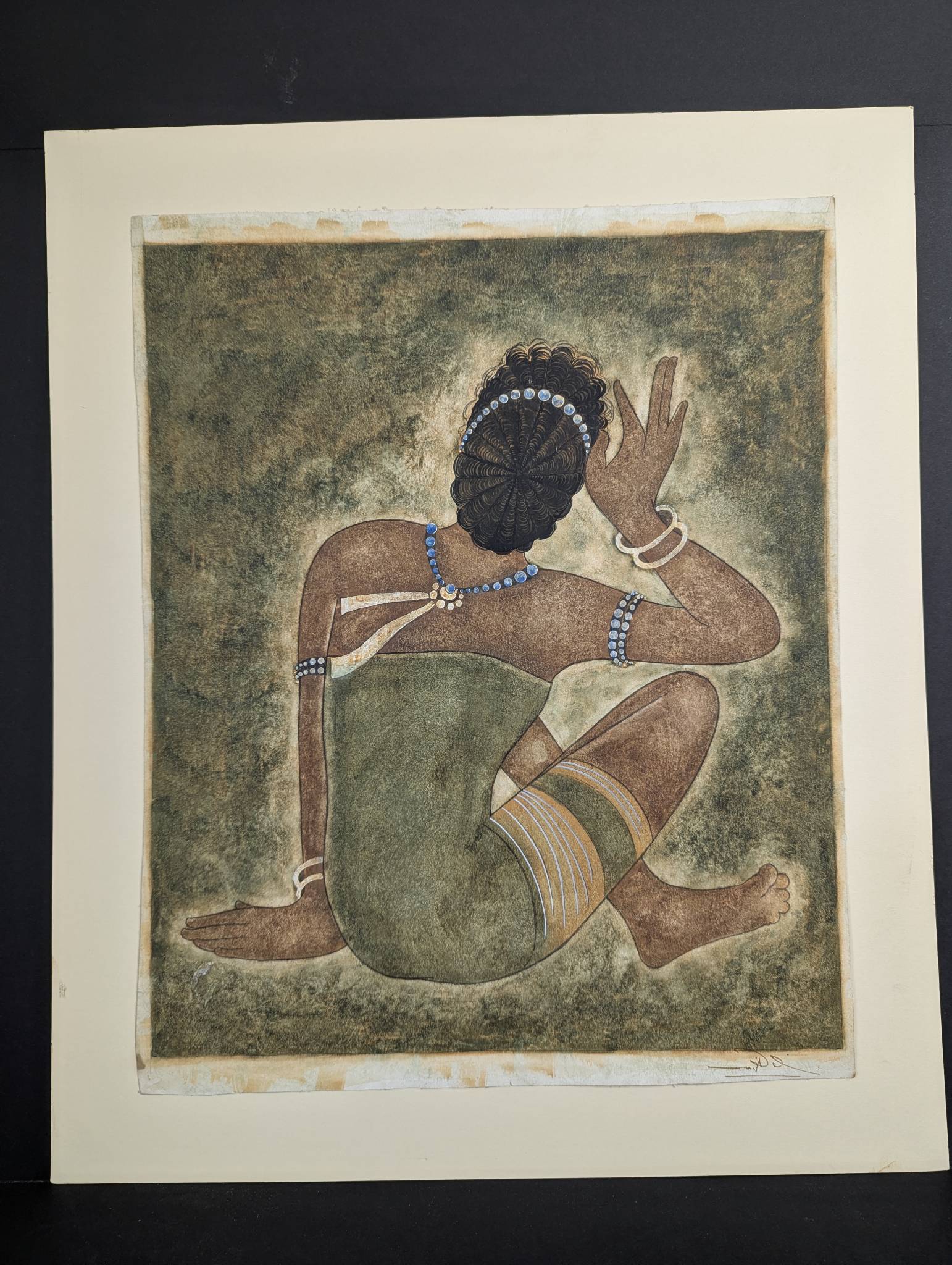 Back Figure Lithograph from Ajanta Series by Vijay Kulkarni
