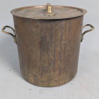 Bazar Francais New York 666 Brass Pot with Handles and Lid
