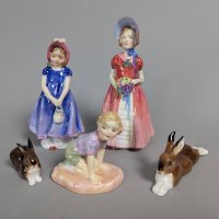 5 Royal Doulton Figures Including HN 2594 Rabbit and HN 1768 Ivy