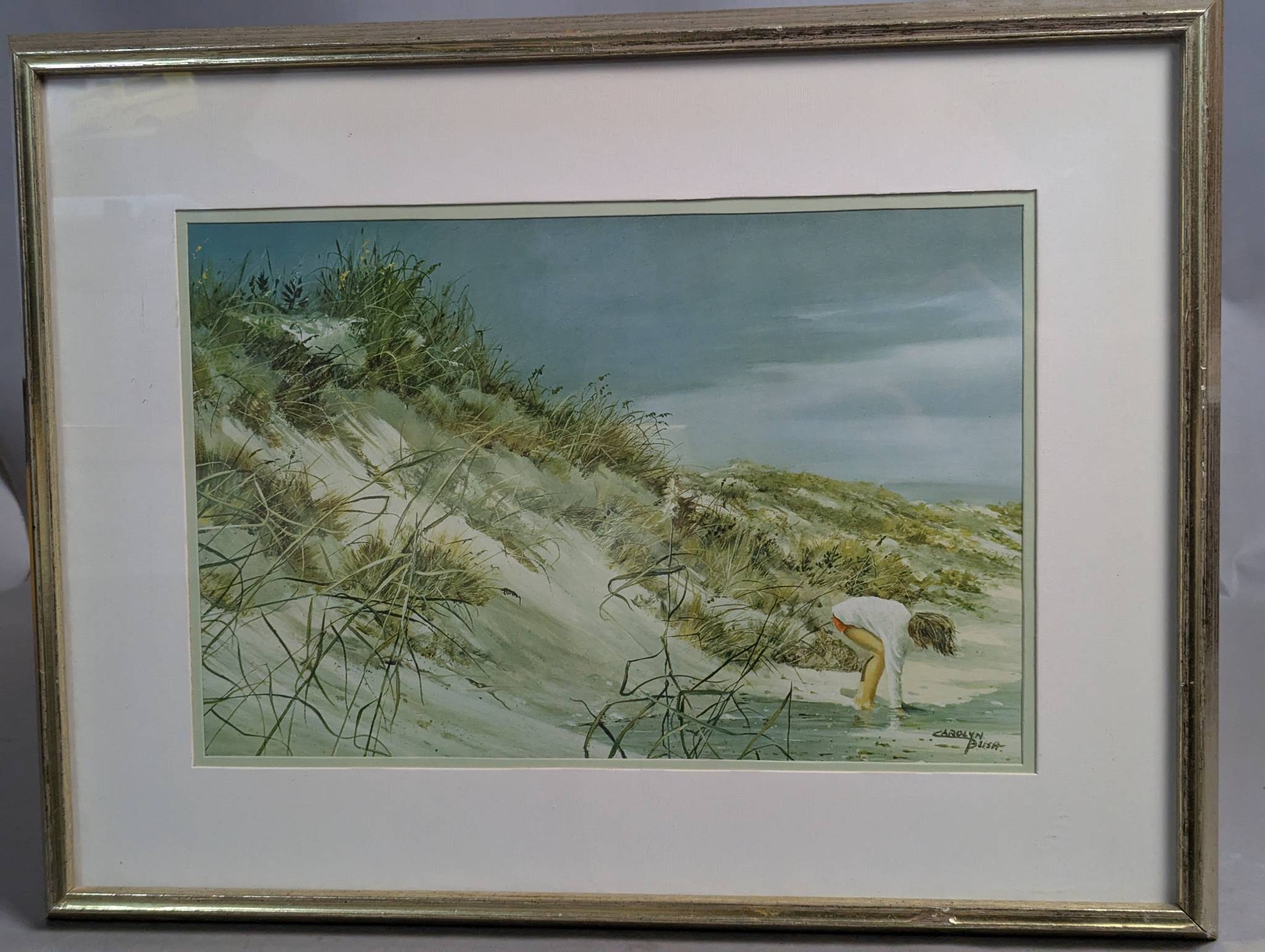 Framed Giclee Print At the Beach by Carolyn Blish