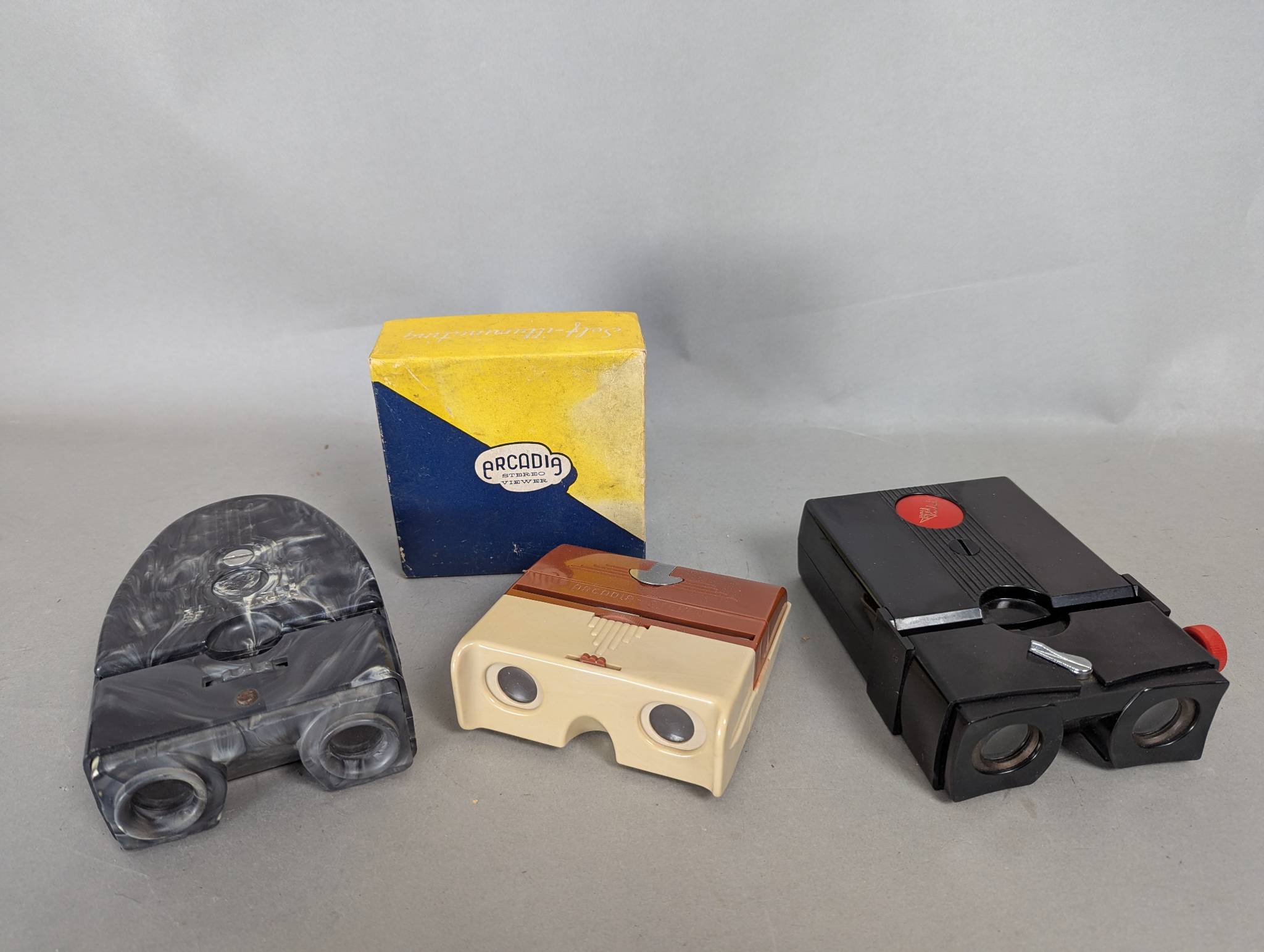Three Vintage Stereo Viewers Brumberger Realist etc