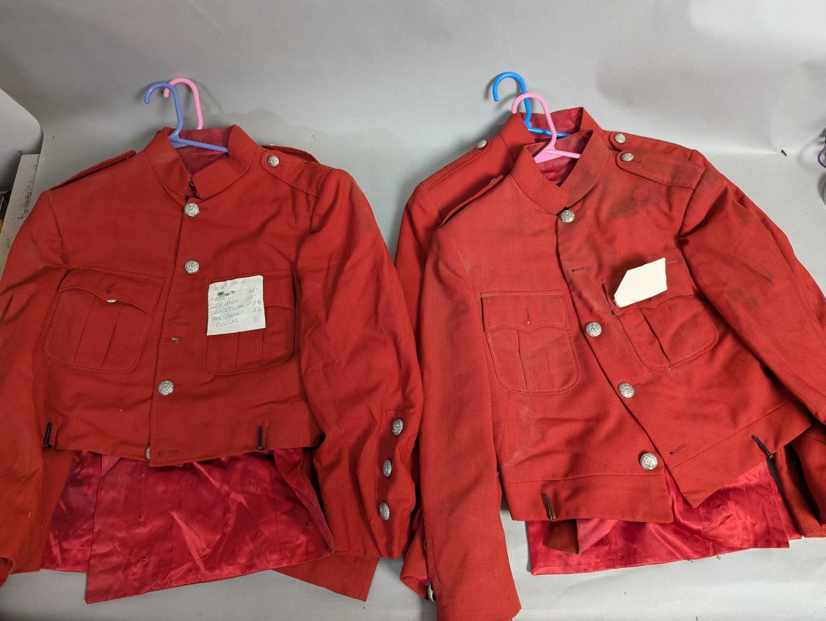 Lot of 4 Vintage Childs Marching Band Jackets Military Style Needs Cleaning