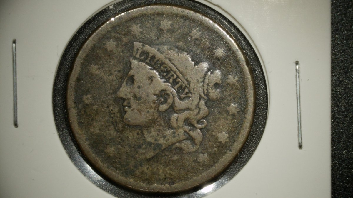 1838 U.S. Large Cent Coronet Head AG Grade Rare Collectible Coin
