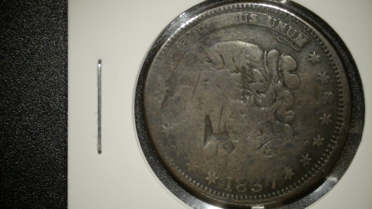 1837 Hard Times Token Low-154 Mule US Large Cent French Colonies Poor 1