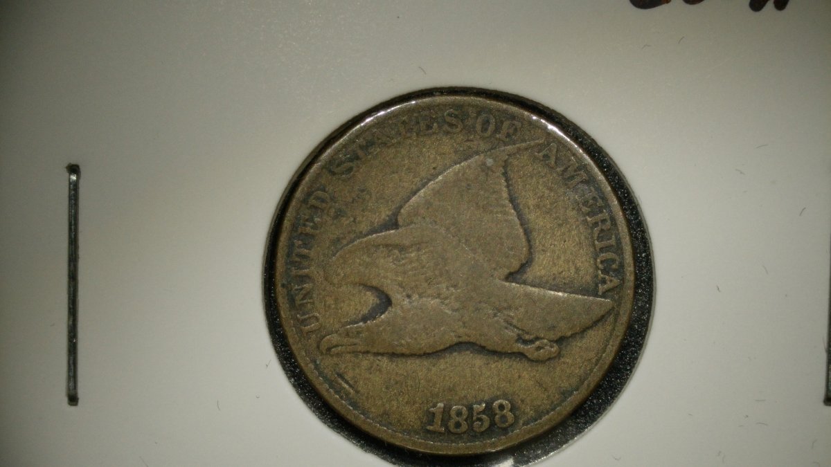 1858 Flying Eagle Cent V.G. Grade by James B. Longacre - Rare US Coin