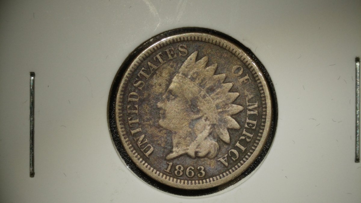 1863 Indian Head Cent VF Very Fine Civil War Era Coin by James Barton Longacre