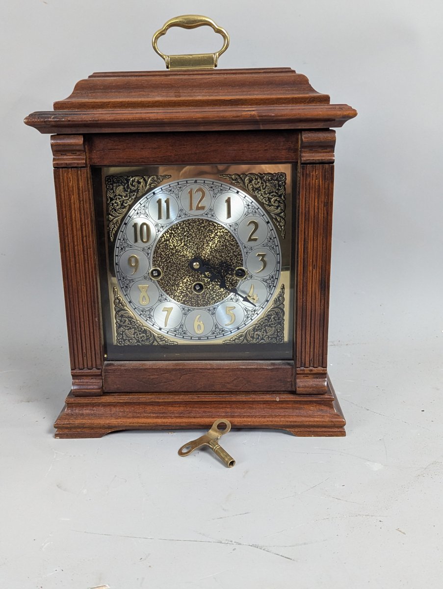 Emperor Key-Wind Mantel Clock with German Hermle Movement and Pendulum
