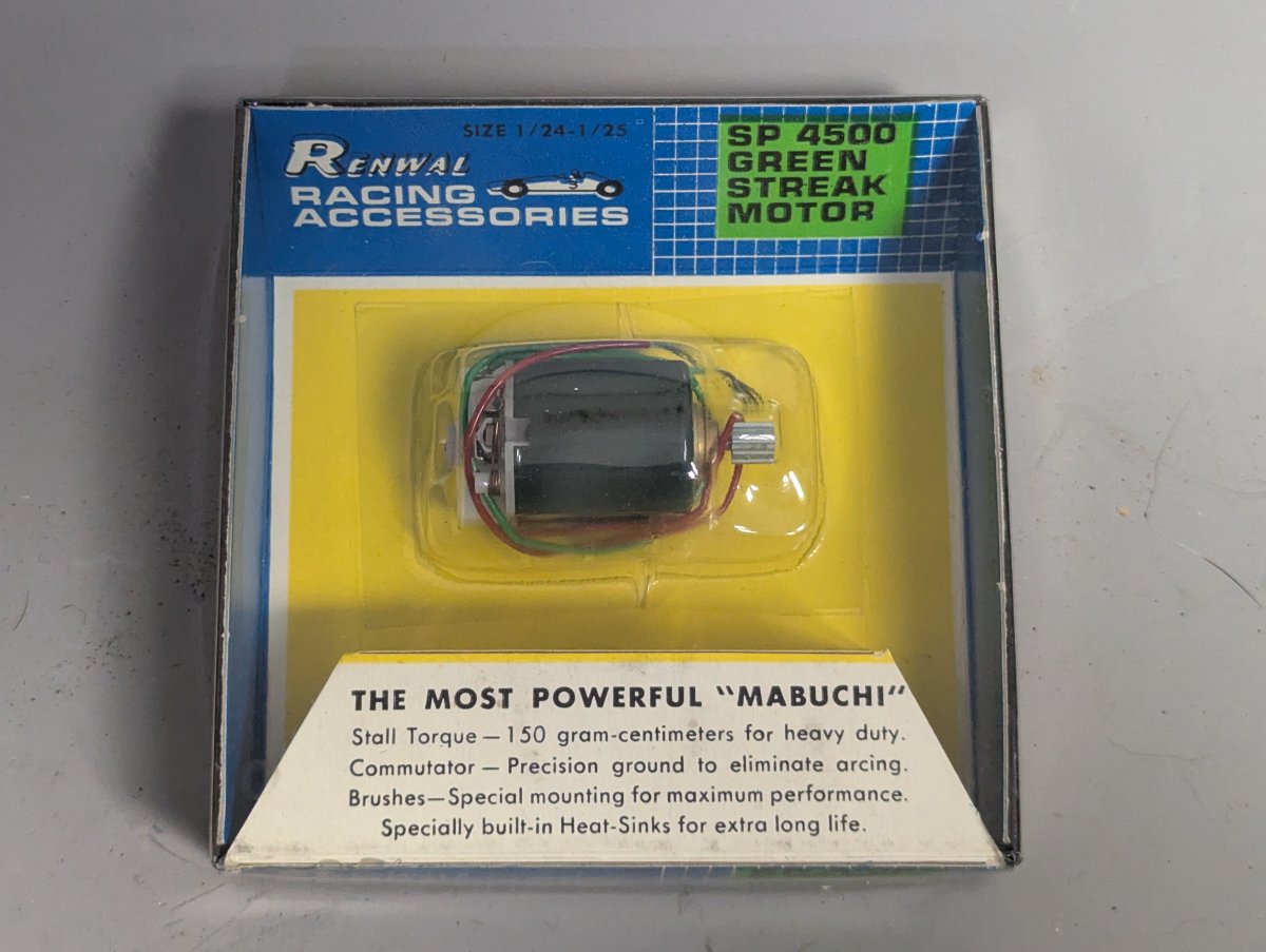 Renwal SP 4500 Green Streak Motor Vintage Slot Car Accessory NOS Mint Condition