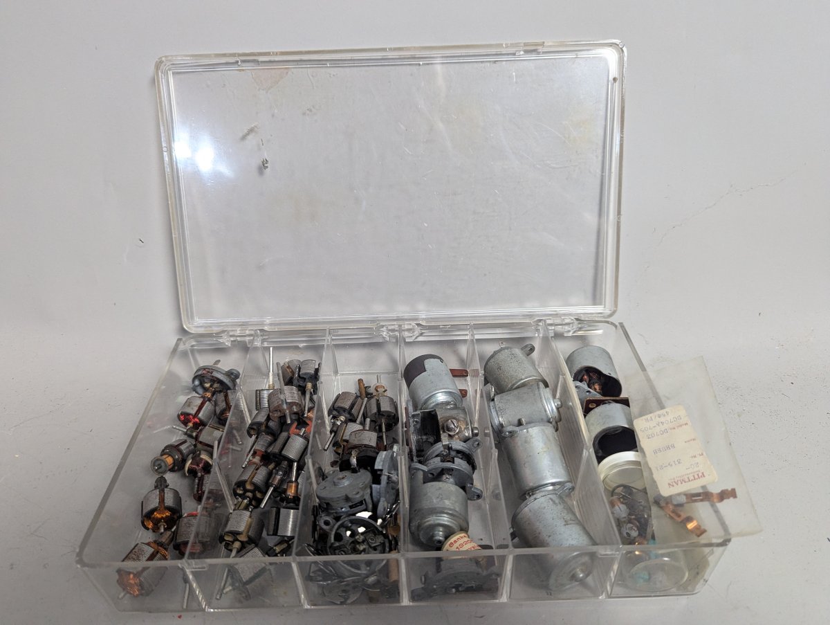 Vintage 1960s Slot Car Motors and Parts Lot Including Pittman for Restoration or Custom Build