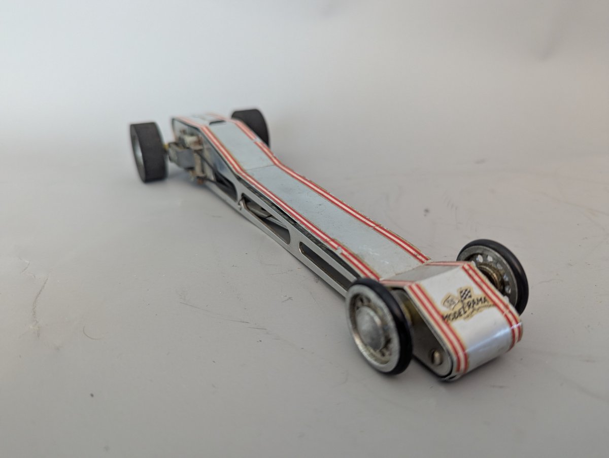 Vintage 1960s USA Model-Rama Rail Dragster Slot Car Collectible Racing Toy
