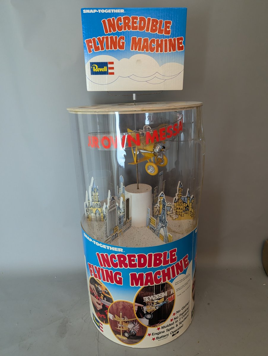 Vintage Revell Incredible Flying Machine Motorized Store Display Aviation Collectible