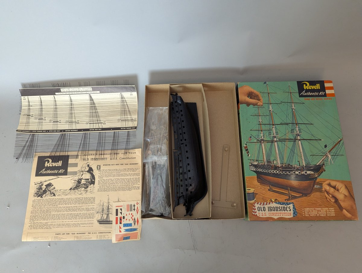 Vintage Revell USS Constitution Old Ironsides Plastic Model Kit H-304 Unbuilt Collectible