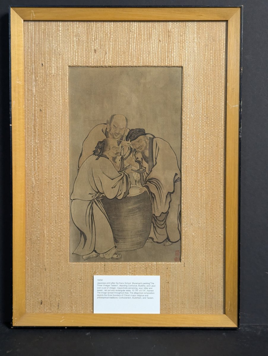 Japanese Woodblock Print 'The Three Vinegar Tasters' after Kano School Artist Biography