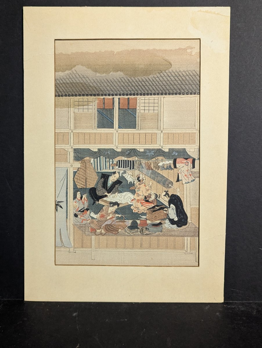Katsushika Hokusai Japanese Print Dyers Quarter at Kanda Woodblock Artwork
