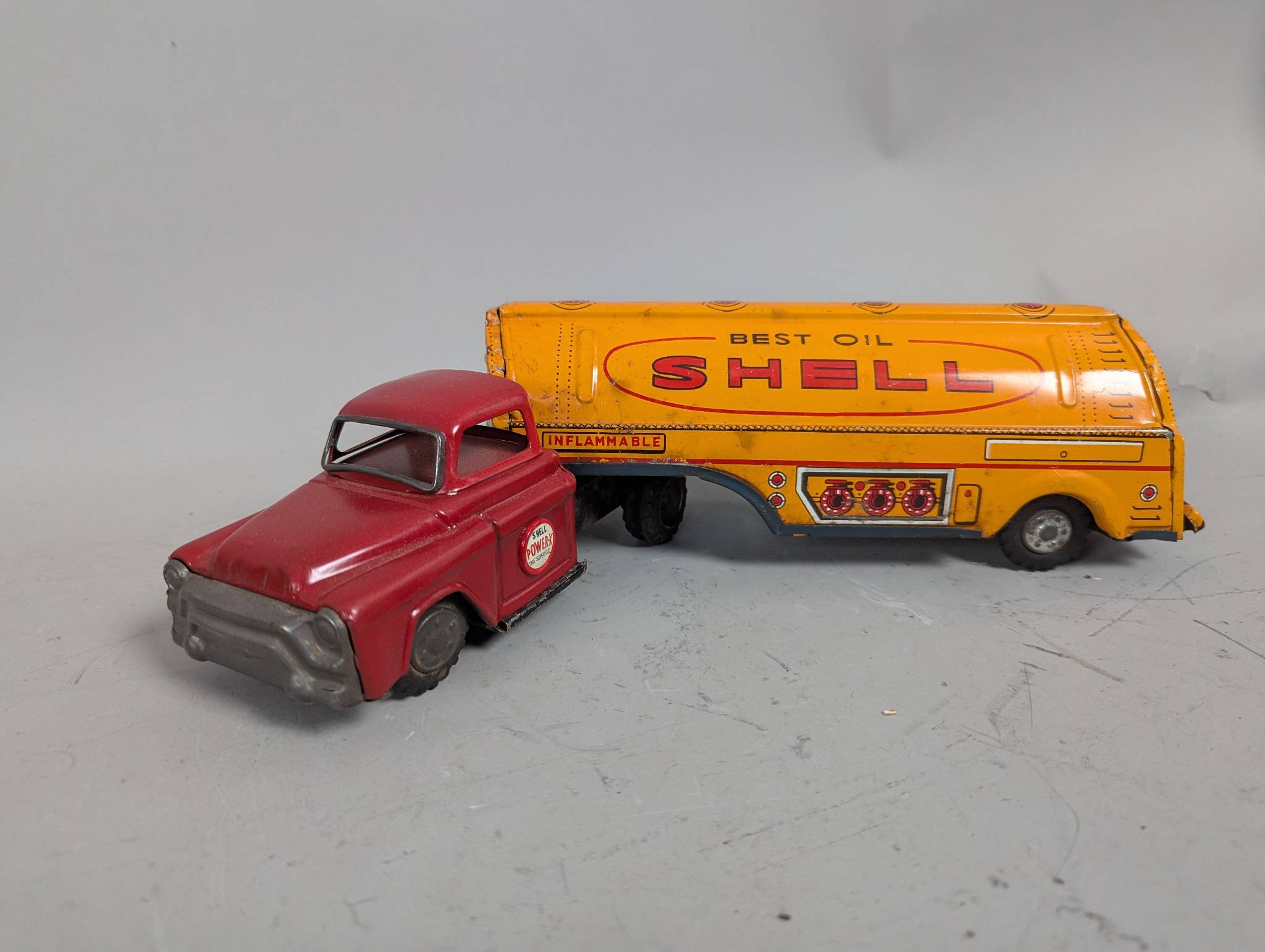 Japan 1959 Gasoline Hauler Truck Trailer Tanker Shell Design
