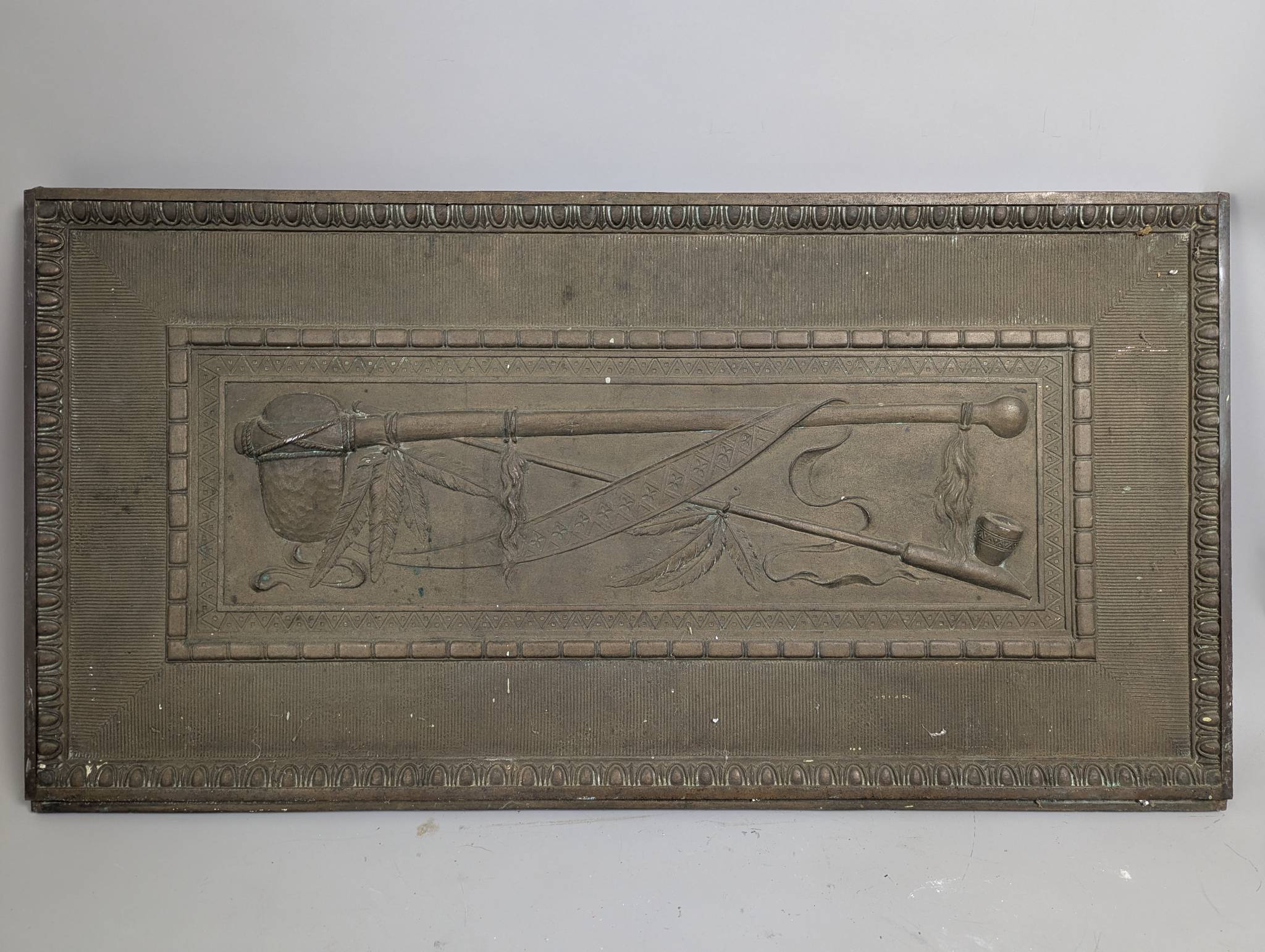 1890’s Bronze Plaque Calumet by Edward Kemeys from the Marquette Building Chicago