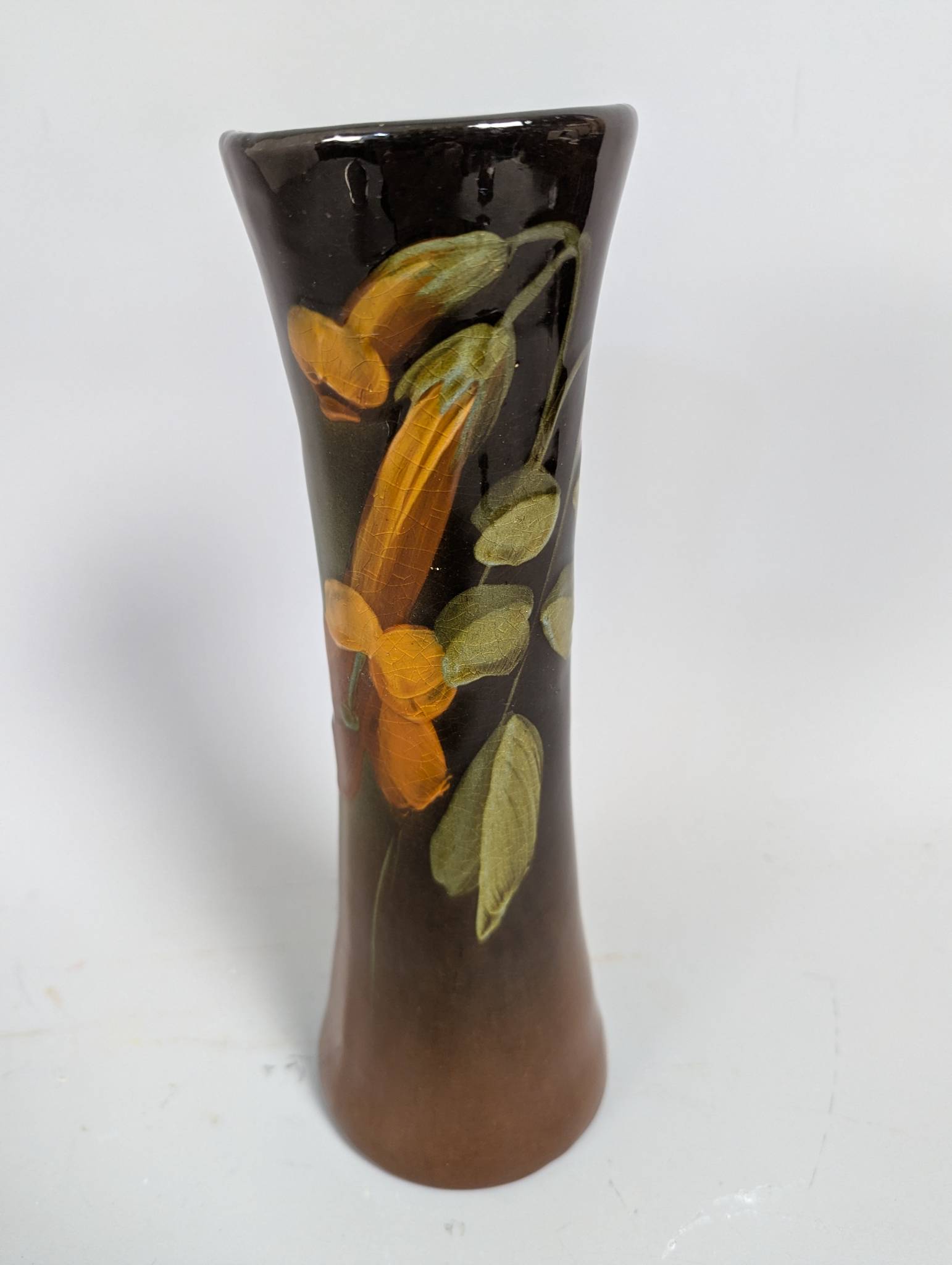 Rookwood Ceramic Vase with Hand-Painted Floral Decoration