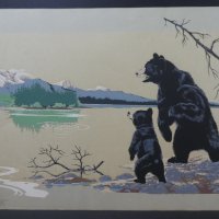 James Bunnell Black Bears Color Serigraph