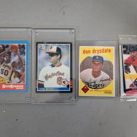 Four Sports Trading Cards Including David Robinson and Don Drysdale