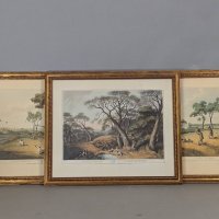 Three Framed Hunting Scenes Partridge & Woodcock Shooting