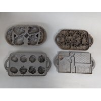 Collection of John Wright Vintage Cast Iron Baking Molds Themes