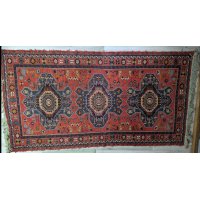 Stunning Handwoven Soumak Rug from Azerbaijan with Geometric Designs