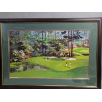 Mark King Golf Course Framed Lithograph Art Collectible