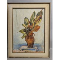 Stunning 1945 Watercolor by Mina Livingston Pike in Elegant Frame