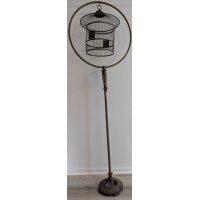 Antique Brass Bird Cage with Cast Iron Stand Unique Home Decor