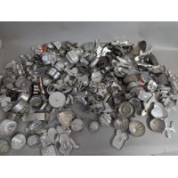 Huge Lot Vintage Aluminum Metal Cookie Cutters Unique Kitchen Items