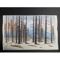 Ito Takashi 'Mt. Fuji from Yamanaka' 1952 Japanese Woodblock Print