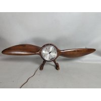 Vintage Howard Mfg. Co. Electro Pendulum Propeller Clock Art Deco Aviation Decor