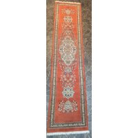 Vintage Persian Wool Runner Rug Beautiful Hand-Knotted Design Iris Pattern Classic Home Décor