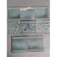 Antique Providential Tile Works Decorative Ceramic Tiles Aesthetic Movement Set of 8 Coaster