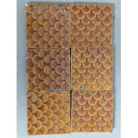 Antique Trent Tile Co Fish Scale Tiles Set of 6 Architectural Decor Collectible