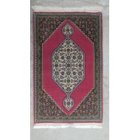 Vintage Persian Qom Medallion Rug Rare Pink Field Handmade c. 1970 Beautiful Accent Piece