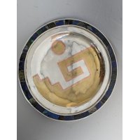 Los Castillo Taxco Sterling Silver Mixed Metal Dish Decorative Art
