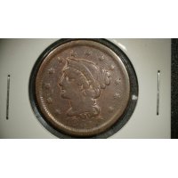 1851 Braided Hair Large Cent Fine Christian Gobrecht US Mint Coin
