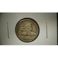 1857 Flying Eagle Cent V.F. Grade by James B. Longacre - Collector's Coin