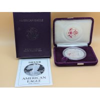 1989-S American Eagle One Ounce Silver Proof Dollar Coin by Adolph A. Weinman