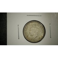 1942-S Fiji Sixpence Silver Coin - King George VI - Very Fine Condition