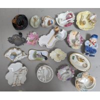 Vintage Collection of 18 Thematic Pipe Holder Ashtrays and Trinket Dishes